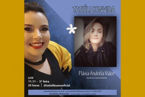 TATI&Eacute;LI CONVIDA RECEBE A RADIALISTA FL&Aacute;VIA ANDR&Eacute;IA VIDOR