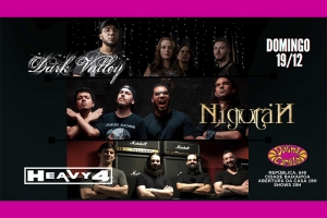 AS BANDAS DARK VALLEY , NIGURAH E HEAVY 4 SE APRESENTAM HOJE ( 19/12) NO DIVINA COM&Eacute;DIA