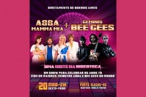 ABBA MAMMA MIA + G&Eacute;MINIS BEE GEES EM &ldquo;UMA NOITE NA DISCOTECA&rdquo;