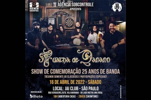 TUATHA DE DANANN FAZ SHOW ESPECIAL DE 25 ANOS EM S&Atilde;O PAULO