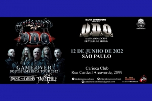 UDO, EX-ACCEPT, DE VOLTA A CAPITAL PAULISTA