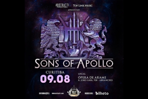 SUPERGRUPO AMERICANO SONS OF APOLLO INICIA TURN&Ecirc; NO BRASIL COM SHOW EM CURITIBA E CONFIRMA CONVIDADO ESPECIAL
