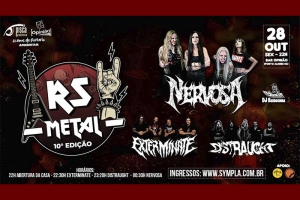 RS METAL 10&ordf; EDI&Ccedil;&Atilde;O COM NERVOSA, DISTRAUGHT E EXTERMINATE HOJE NO OPINI&Atilde;O