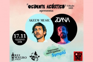 REI MAGRO PRODU&Ccedil;&Otilde;ES APRESENTA: ZUANA E AKEEM MUSIC AMANH&Atilde; (17/11) NO "OCIDENTE AC&Uacute;STICO"