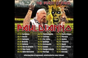 TURN&Ecirc; PAUL DI'ANNO + NOTURNALL + ELECTRIC GYPSY PELO BRASIL