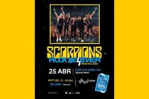 SCORPIONS: BANDA ALEM&Atilde; DESEMBARCA COM A ROCK BELIEVER TOUR, NO DIA 25 DE ABRIL, NO PALCO DO GIGANTINHO