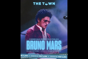 THE TOWN 2023: COM EXCLUSIVIDADE NO BRASIL, BRUNO MARS &Eacute; HEADLINER DO PALCO SKYLINE.