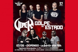 VIPER E GOLPE DE ESTADO FAZEM ENCONTRO HIST&Oacute;RICO NESTE DOMINGO NO ABC PAULISTA 