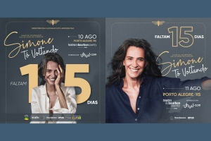SIMONE, DIAS 10 E 11 DE AGOSTO, NO TEATRO DO BOURBON COUNTRY
