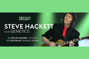 O LEND&Aacute;RIO GUITARRISTA "STEVE HACKETT" WITH GENETICS RETORNA AO BRASIL PARA DOIS SHOWS NESTE FINAL DE SEMANA