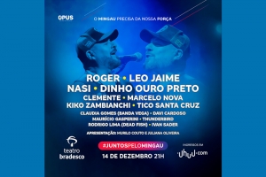 SHOW BENEFICENTE #JUNTOSPELOMINGAU UNE ARTISTAS EM PROL DA RECUPERA&Ccedil;&Atilde;O DO BAIXISTA